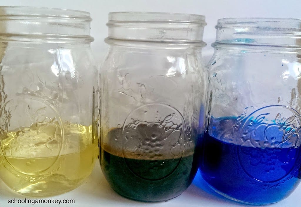liquid density kitchen  science experiment
