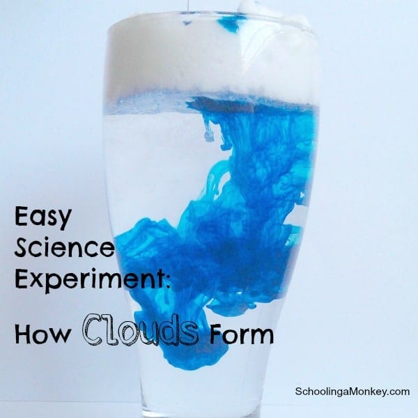 Want an easy way to teach kids how clouds form? This simple science experiment for kids is the perfect 