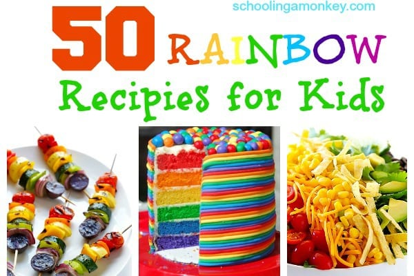 Want to add a little color to your food? These 50 rainbow recipes for kids are fun, delicious, easy, and some are even healthy!