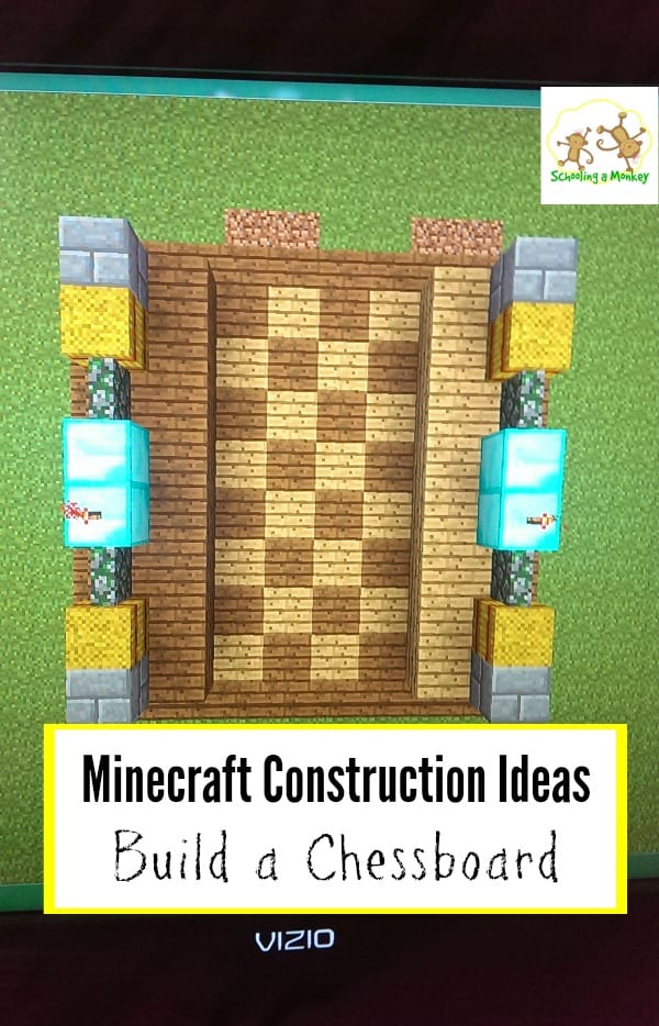 Looking for Minecraft construction ideas? This chessboard is easy to make and a lot of fun to build!
