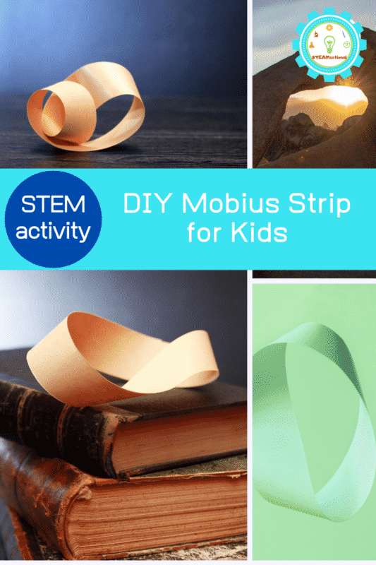 The Mobius strip is a "magic" math activity that kids will love. Learn how to make a Mobius strip with this DIY Mobius strip for kids. 