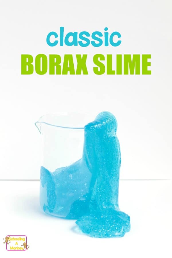 Want the best borax slime recipe? Look no further than this easy slime recipe that doubles as a chemistry experiment! Kids will love this classic slime! #stemactivities #stem #slime #slimerecipe