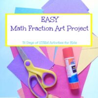 Kids bored by math and confused by fractions? Make math fun with this simple math fraction art project! Part of 31 days of STEM activities for kids.