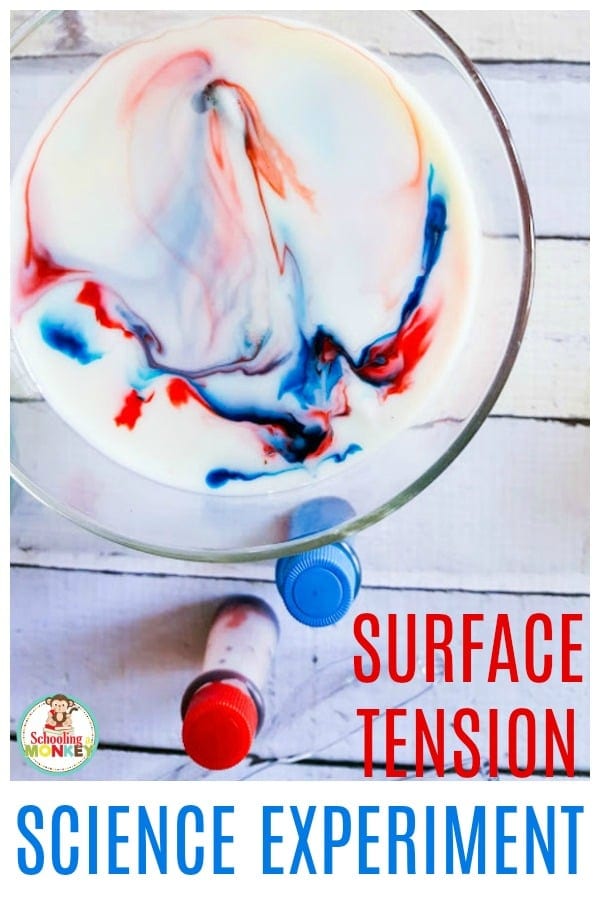 If you're looking for a fast and easy science experiment for kids, this milk surface tension science experiment is easy and impressive at the same time. It's one of the most fun surface tension experiments. Surface tension for kids has never been so much fun as in this milk and food coloring experiment. #science #stem #stemed #scienceexperiments #scienceclass #handsonlearning #handsonscience #teachscience #kidsactivities