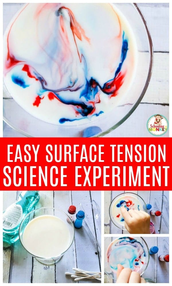 Learn all about surface tension with this easy milk surface tension science experiment. Kids will love this hands on science activity perfect for summer science! #scienceclass #handsonlearning #handsonscience #teachscience #kidsactivities