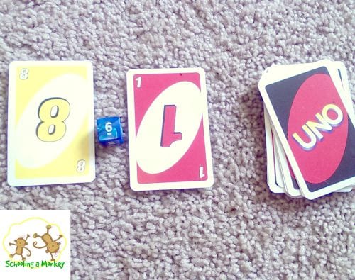 Tired of playing everyday Uno? Want a way to make it more educational? This Uno math game is a simple way to bring some math fun to playtime!
