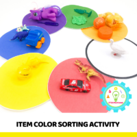 This preschool color sorting activity is a fun way to teach scientific classification to preschoolers!