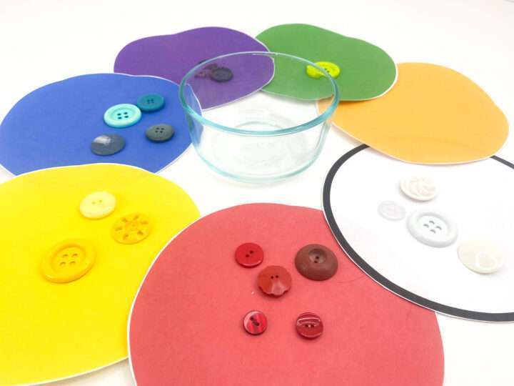 Button Sorting Game Colorful Button Sorting Activity for Easy Preschool STEM