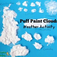 Help your children learn about clouds and weather with this activity for identifying cloud types using puff paint! A great STEM activity for kids.