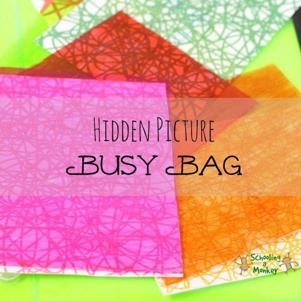 Learn about colors and light filtering with this simple and fun hidden picture busy bag perfect for toddlers and preschoolers.