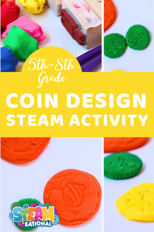Easy directions for how to design a coin from clay! The perfect STEAM activity for kids about money and currency!