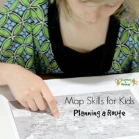 Could your kids survive without GPS? Teach kids how to read and use a map old-school style and help them develop map skills for kids in this easy activity!
