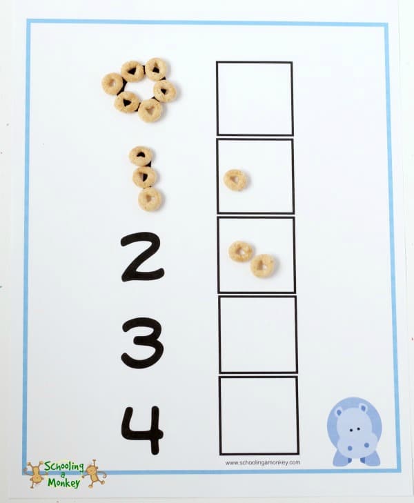 Teaching your preschoolers about numbers? This fun Cheerios number tracing printable is perfect for teaching numbers in a hands-on way.