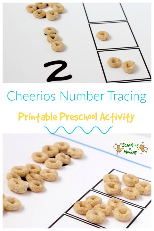 Teaching your preschoolers about numbers? This fun Cheerios number tracing printable is perfect for teaching numbers in a hands-on way.