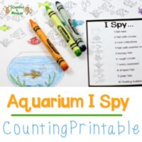 Worksheets don't have to be boring! This kindergarten printable worksheet helps kids learn to count from 1-10 with I spy printable flair!