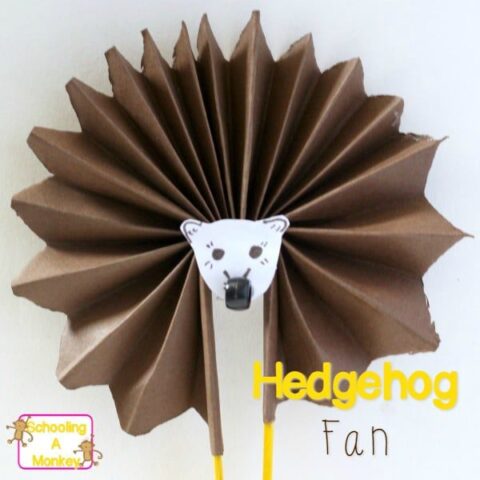 Easy Crafts for Kids: Hedgehog Craft Fan