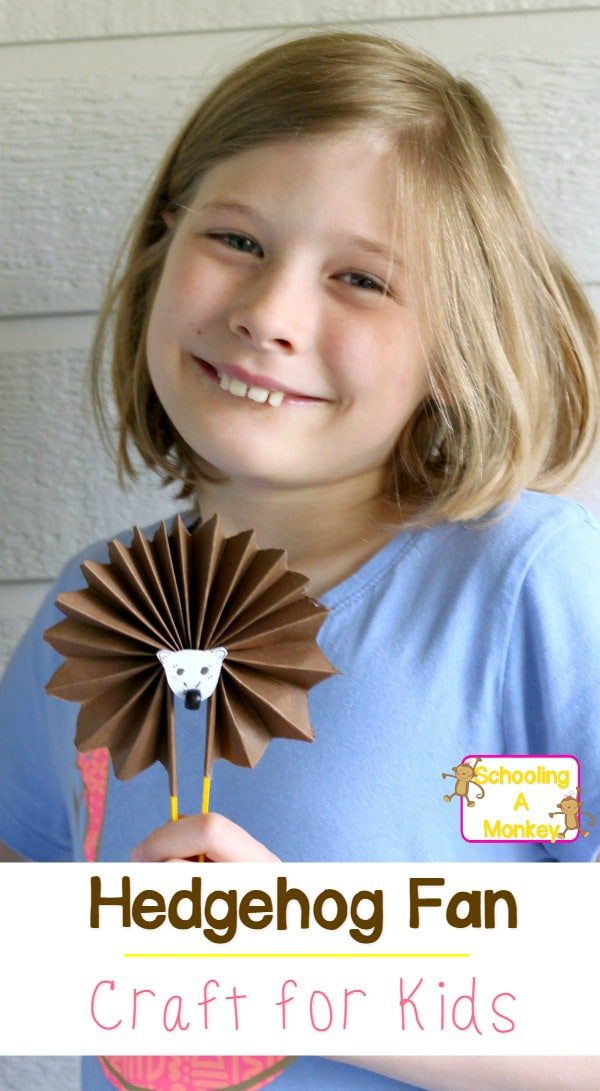 This hedgehog craft will transform cardstock paper into a hedgehog craft fan that will make any kid smile. These pinwheel fans will provide days of fun.