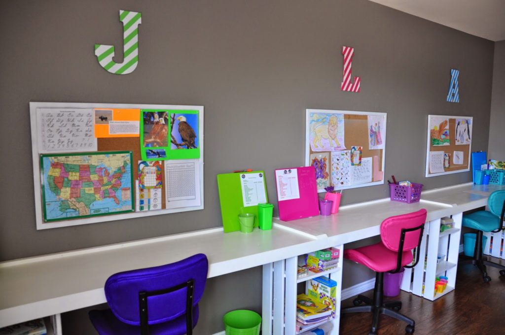 Building your homeschool room is one of the most important parts of homeschool organization. Kids with ADHD have special homeschool room needs listed here.
