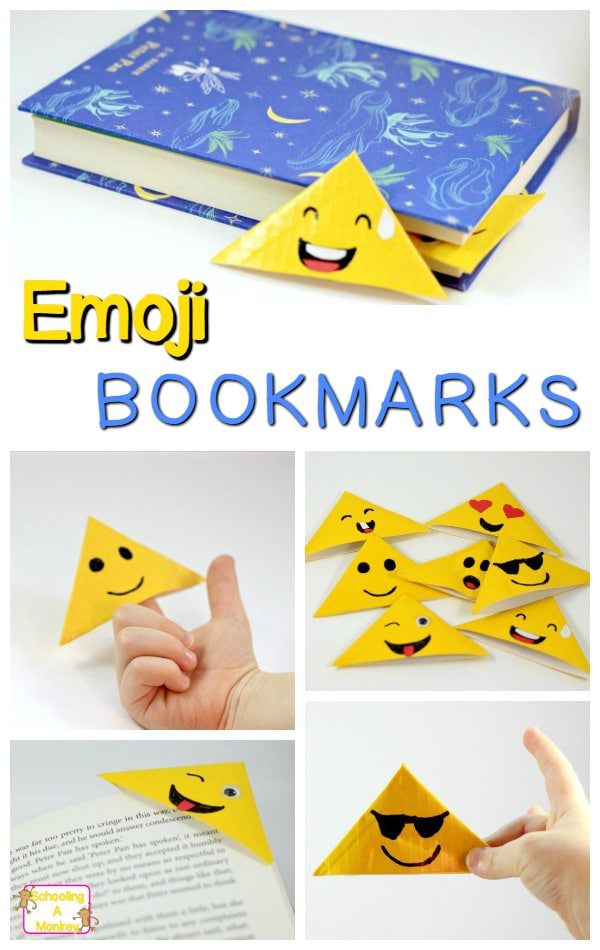 Love emojis? Then you will love these emoji bookmarks made from duct tape! Duct tape bookmarks are so easy and make perfect teen and tween crafts.