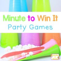 Looking for fun tween party games? These kids minute to win it games use marshmallows for inspired, simple, and indoor fun! Your kids will have a blast!