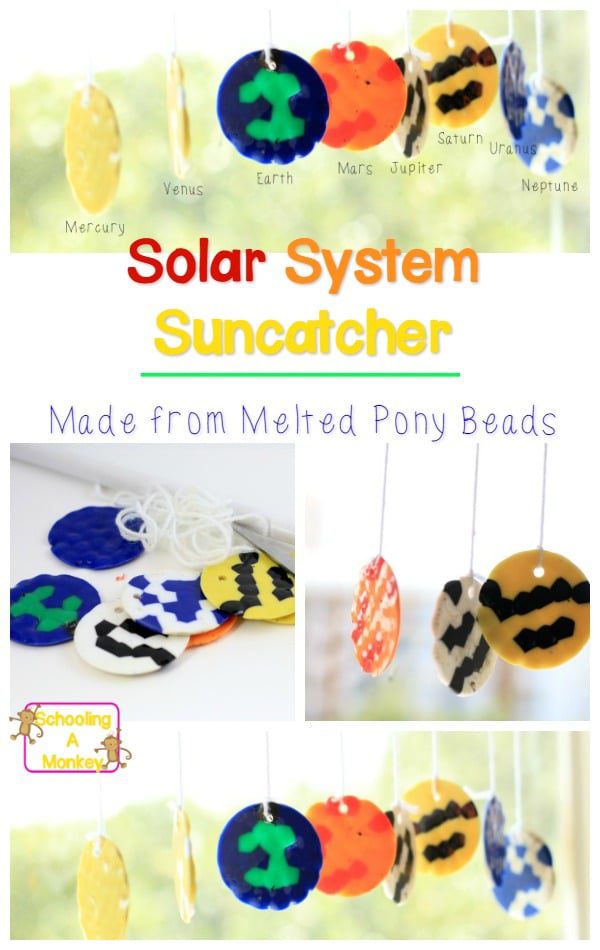 Make this fun solar system mobile craft for kids with pony beads! In less than 30 minutes, you'll have a fun planet suncatcher to hang!