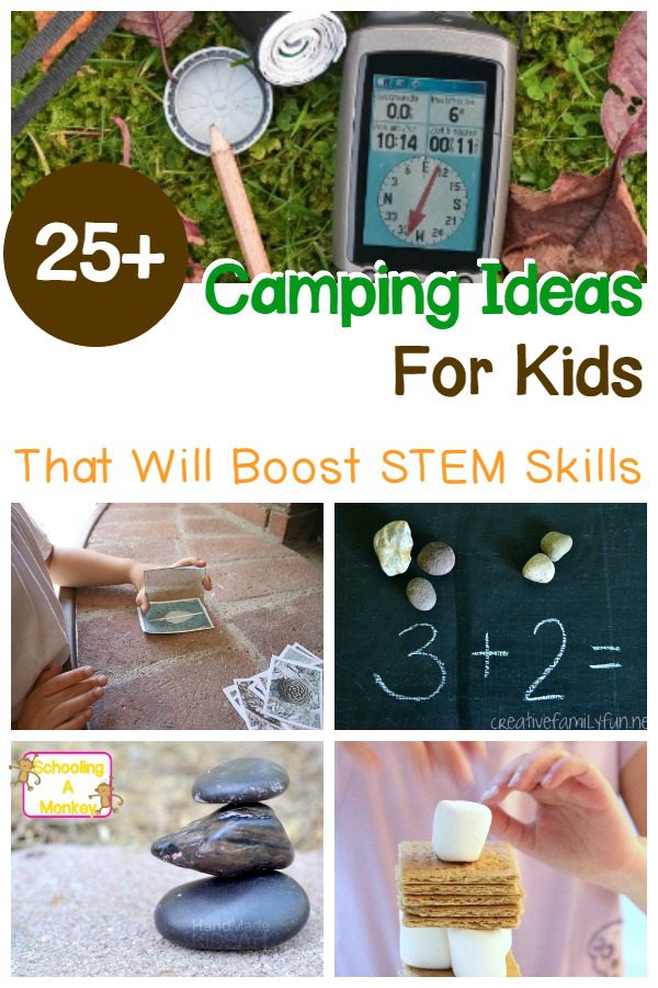 Camping with kids can be a challenge. Use these camping themed science activities to not only keep boredom at bay, but also to boost your kids STEM skills.