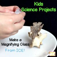 Wondering how to make a magnifying glass? It's easier than you think! This kids science project shows you how to make a magnifying glass from ice!