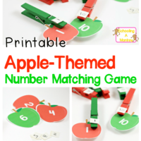 Exciting apple pairing activity with clothespins! This cute apple math sheet simplifies the creation and playing of the apple counting game!
