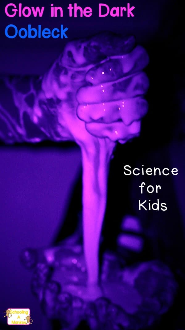 If you love oobleck, STEM activities, science projects, and all things fun, you'll love this glow in the dark oobleck experiment for kids. Fun for all ages!