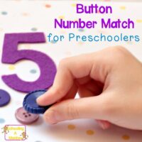 If you are looking for easy preschool activity ideas, you can't go wrong with this super-simple button number match activity!