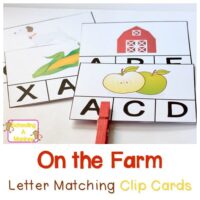 These farm activities clip cards are the perfect way to teach kindergartners and preschoolers about beginning sounds in a fun, hands-on way!