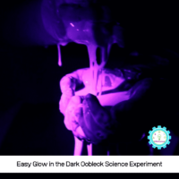 Learn how to make glow in the dark oobleck with this glow in the dark oobleck science fair project! Kids will love this STEM activity!