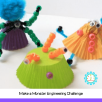 Bring engineering skills to life with this build a monster activity for kids! Make your own monster in a fun Halloween engineering challenge!