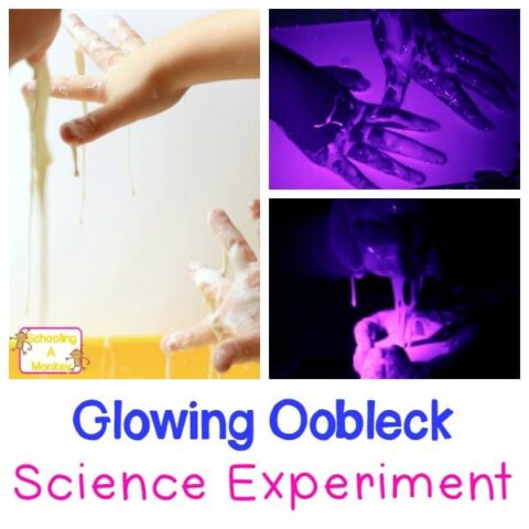 If you love oobleck, STEM activities, science projects, and all things fun, you'll love this glow in the dark oobleck experiment for kids. Fun for all ages!