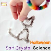 If you love science AND you love Halloween, you'll love this witch-inspired take on the classic salt crystals science project! Kids will love it!