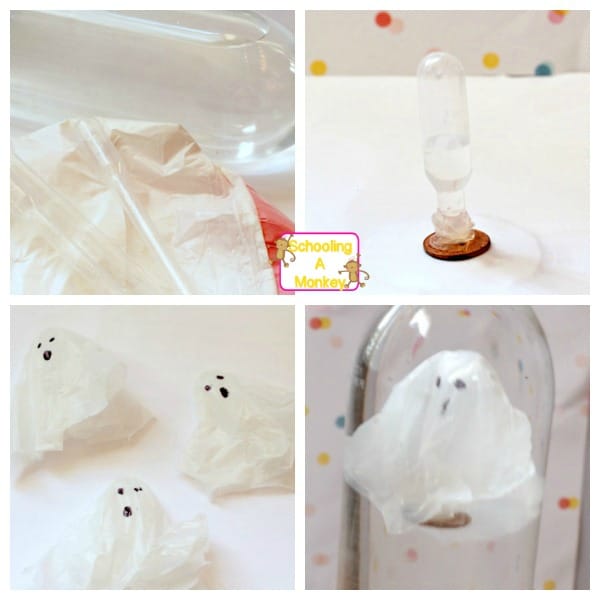 This diving ghost science experiment is a fun twist on the classic cartesian diver science experiment. Spooky science at its best!