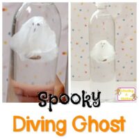 This diving ghost science experiment is a fun twist on the classic cartesian diver science experiment. Spooky science at its best!