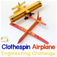 If your kids love STEM activities and engineering challenges, they will love this clothespin airplane building challenge. What kind of airplane can you make?