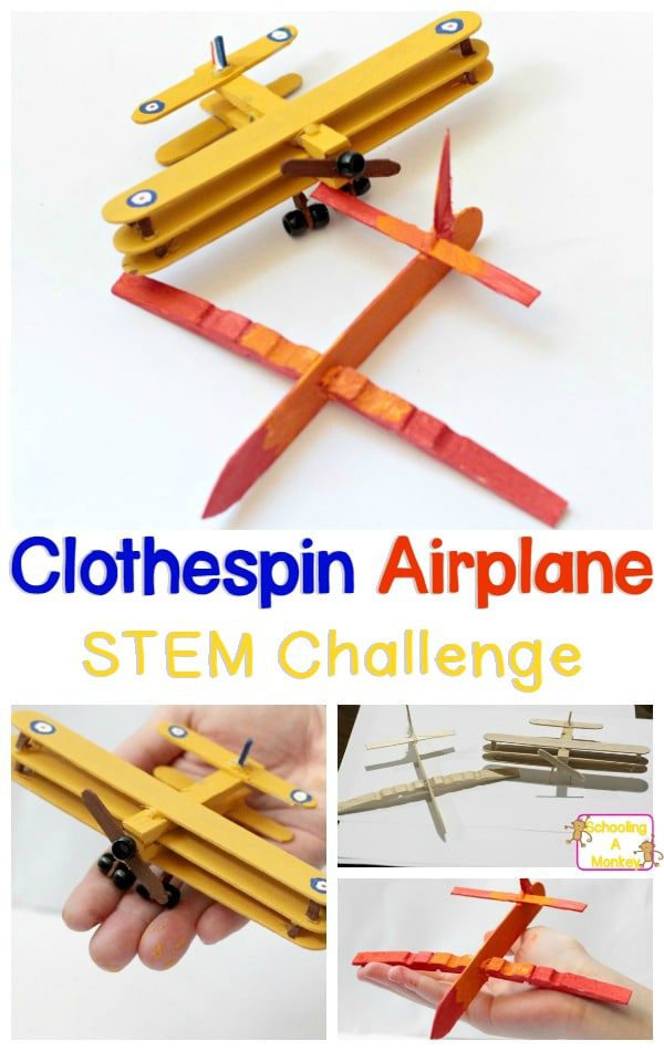 Learn how to build a wooden airplane with just clothespins and popsicle sticks! Clothespin airplanes are a fun engineering challenge for kids!