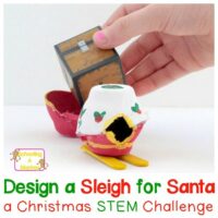 Become a Christmas engineer with this simple sleigh building challenge using egg cartons! Kids will love this santa sleigh STEM challenge.