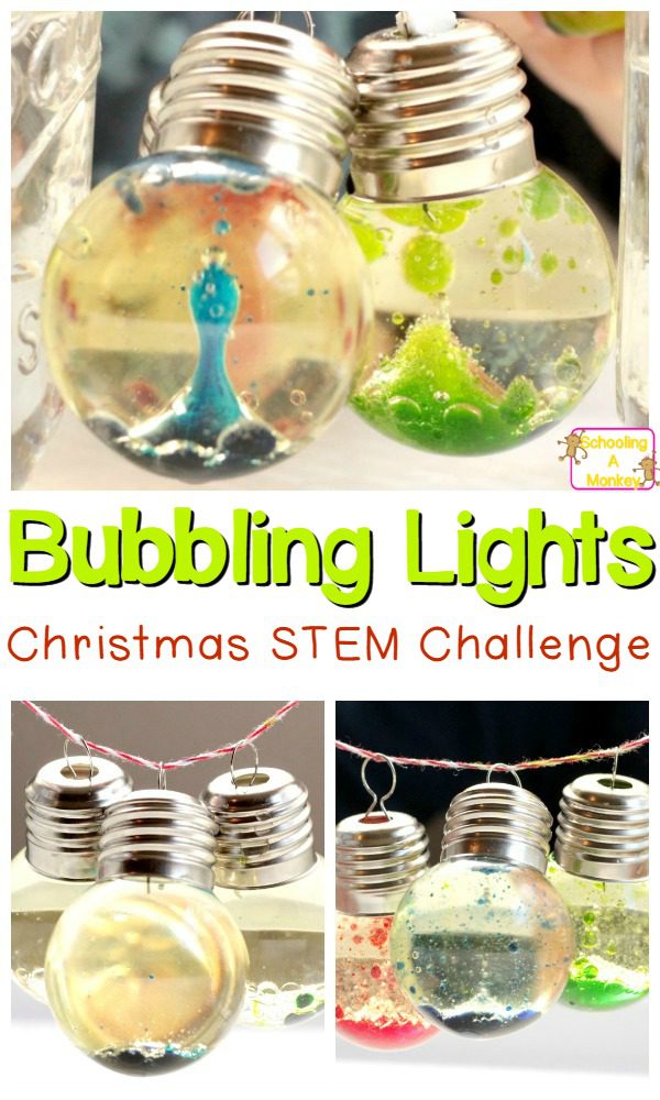 Love Christmas? Love science? Combine the two and make these homemade Christmas bubble lights for pretty, holiday fun!