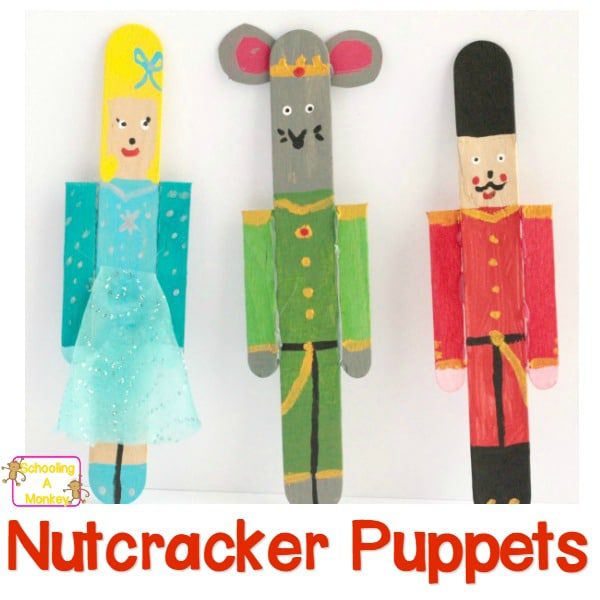 Love The Nutcracker ballet? You won't want to miss these adorable Nutcracker popsicle stick puppets for kids. One of the cutest nutcracker craft ideas!
