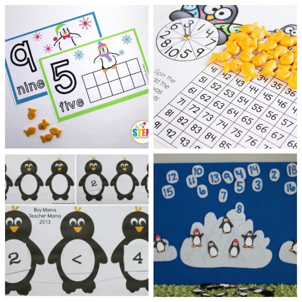 These penguin math and counting penguin activities help teach counting and math to preschoolers and kindergarteners. Perfect for the classroom and homeschool!