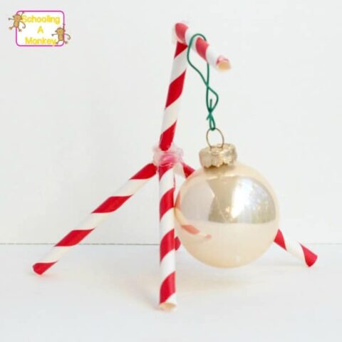 Preschool Christmas activities are a blast, especially when they are engineering themed! Preschoolers will love making a holder for Christmas ornaments.