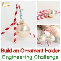 Craft an exciting and festive December lesson plan by involving your preschool class in the creation of ornament holders using this festive Christmas preschool project building ornament holders! It's a fun and festive holiday engineering activity for preschoolers.