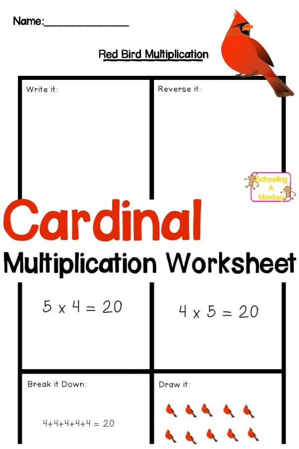 Multiplication doesn't have to be boring. Bring a bit of fun to math with these fun multiplication worksheets featuring cardinal red birds.