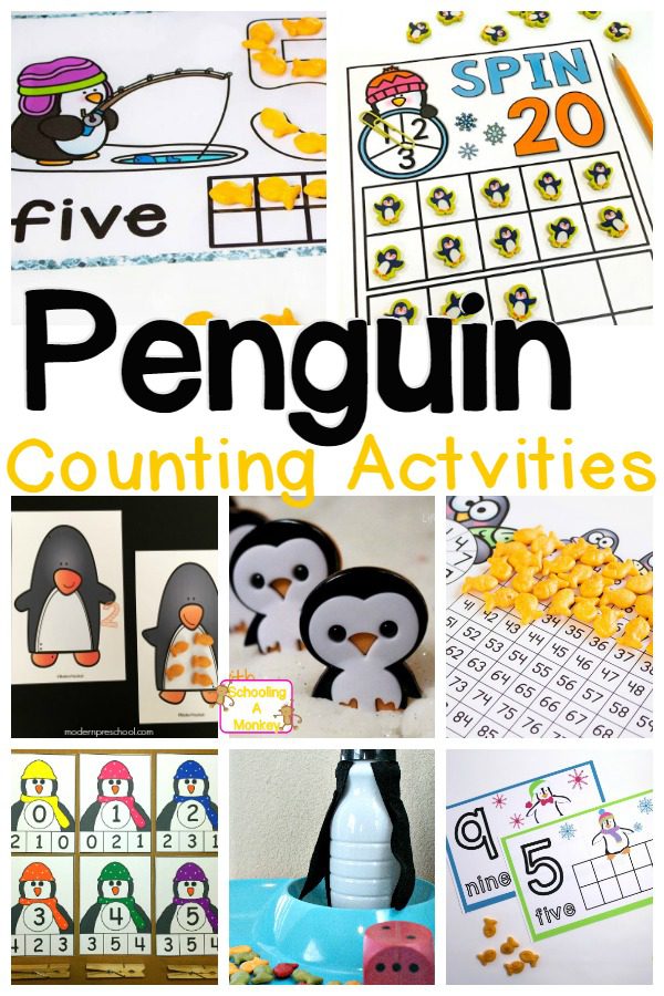 These simple counting penguin activities make learning to count fun for preschoolers! Use in your classroom or at home!