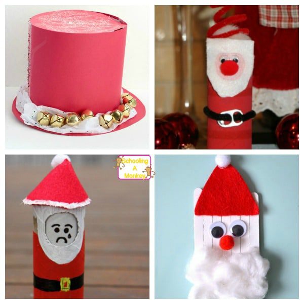 Don't miss these Santa Claus crafts for kids of all ages! Santa crafts are so fun for preschool, elementary school, or home!