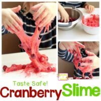 If you love Thanksgiving and cranberries, don't miss this fun way to celebrate with Thanksgiving science! Taste-safe cranberry slime is awesome!