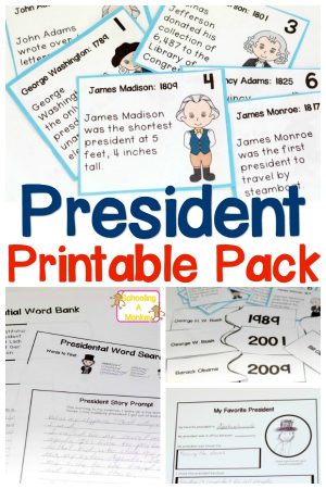 Printable President Worksheets for Kids in 3rd-5th Grade